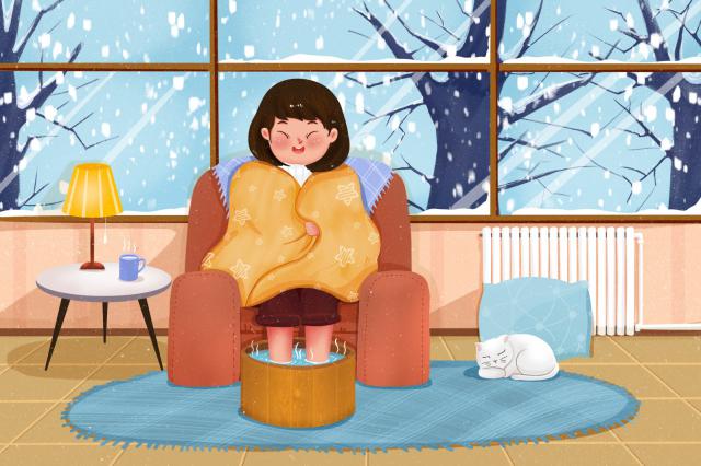 摄图网_401878416_下雪的天气在室内泡脚的女孩（企业商用）.jpg